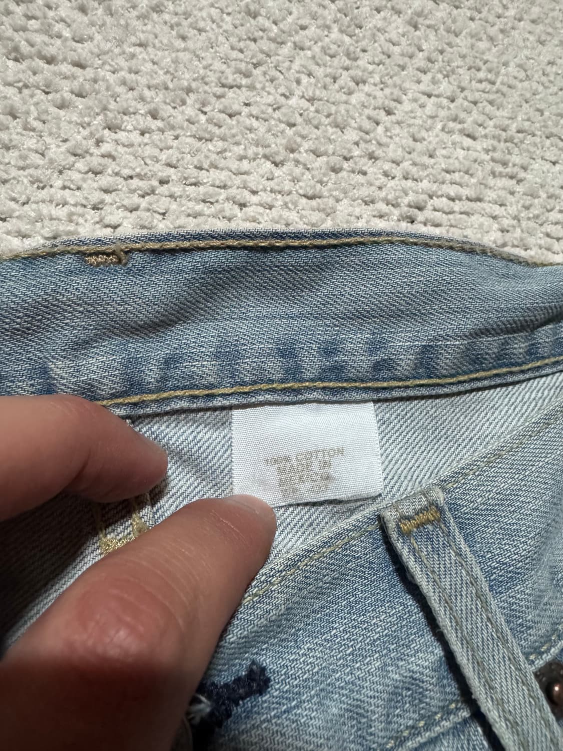 00s Mexico 리바이스 501 연청 워싱 데님 34사이즈 상품이미지7