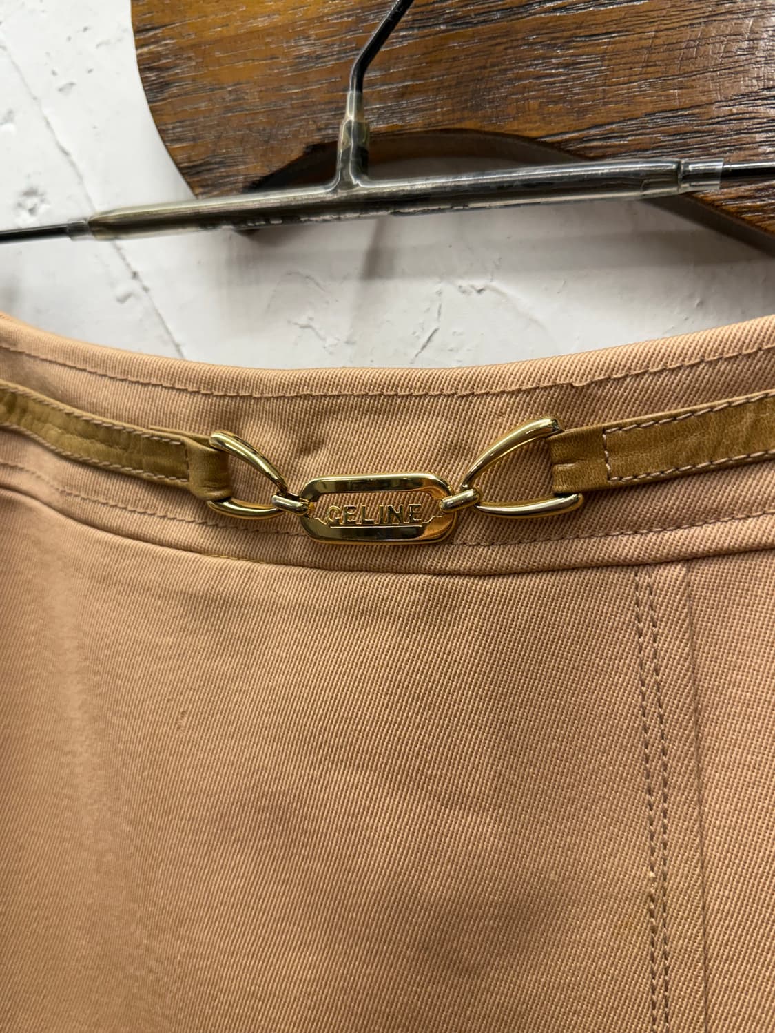 90s Italy Vintage CELINE Gold Chain Plea 상품이미지3