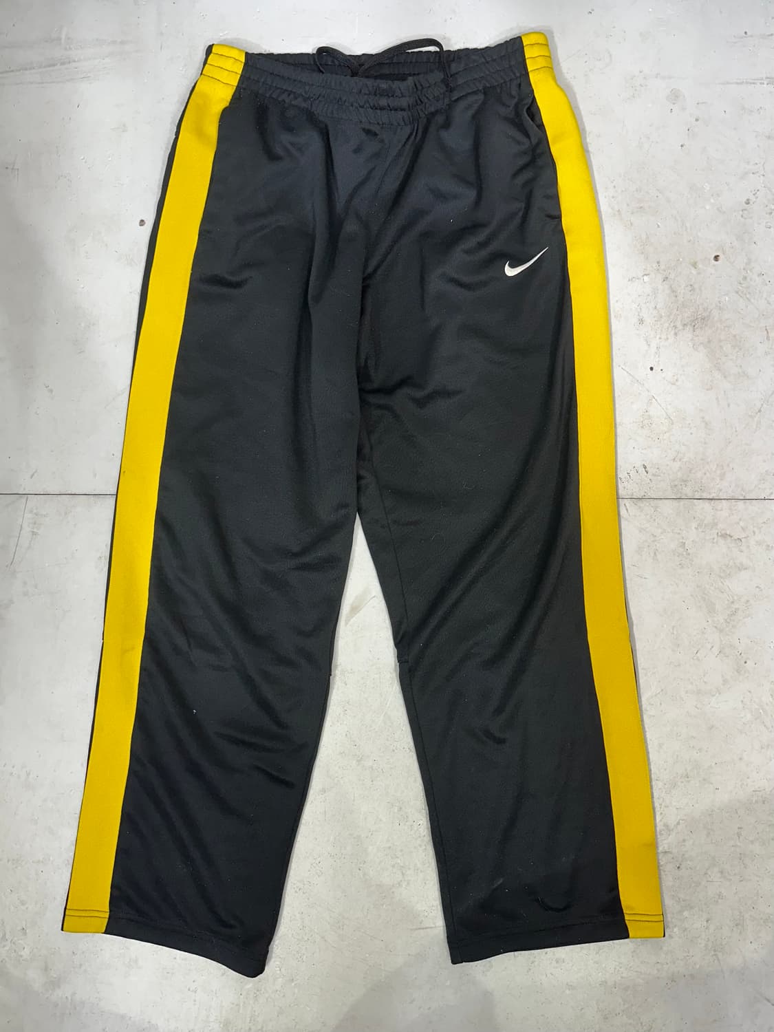 나이키 블랙 와이드 옐로우 사이드 라인 트레이닝 팬츠 추리닝 바지 XL 상품이미지4