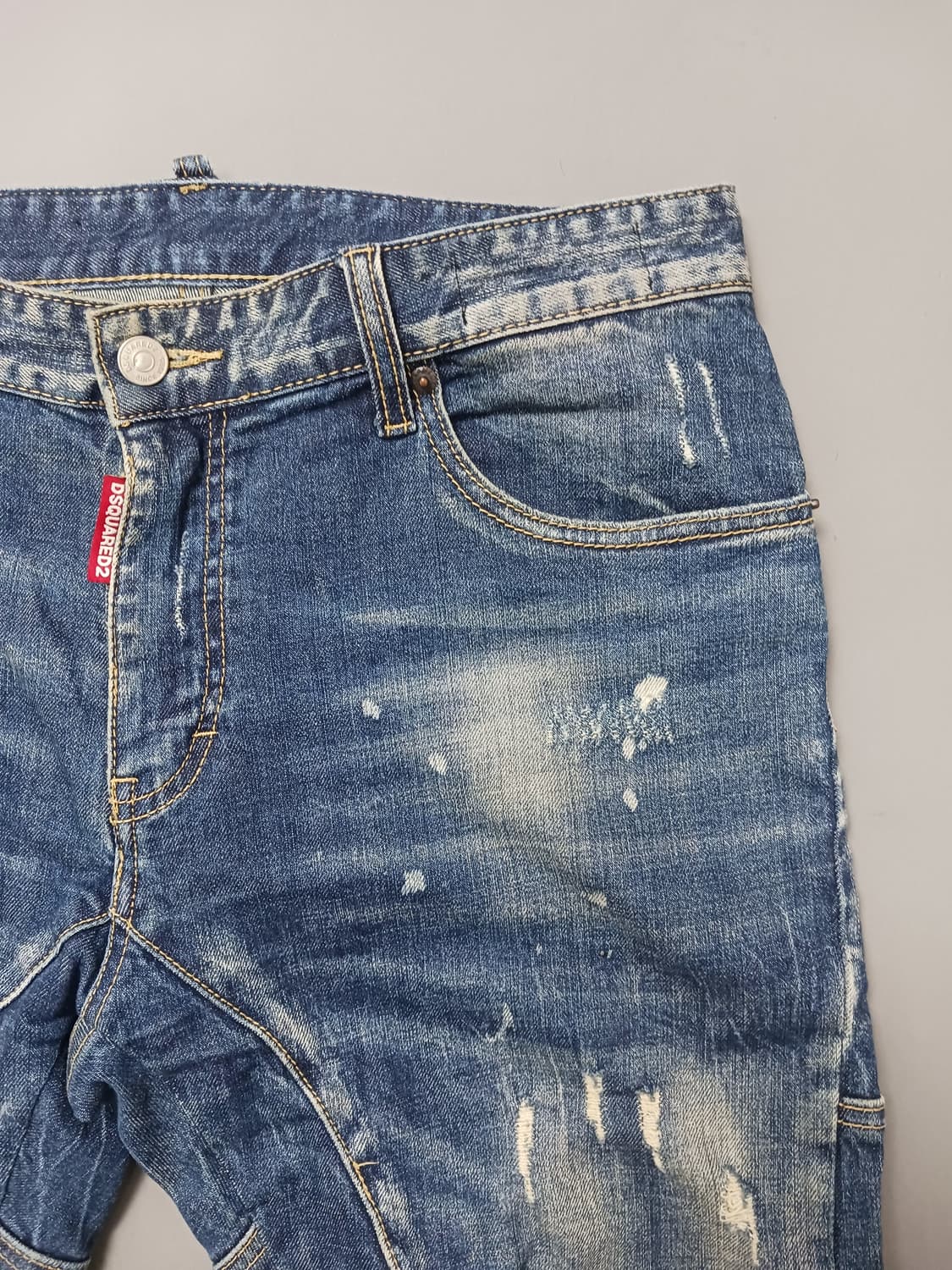 [32] 디스퀘어드2 메탈패치 바이커진 청바지 상품이미지4