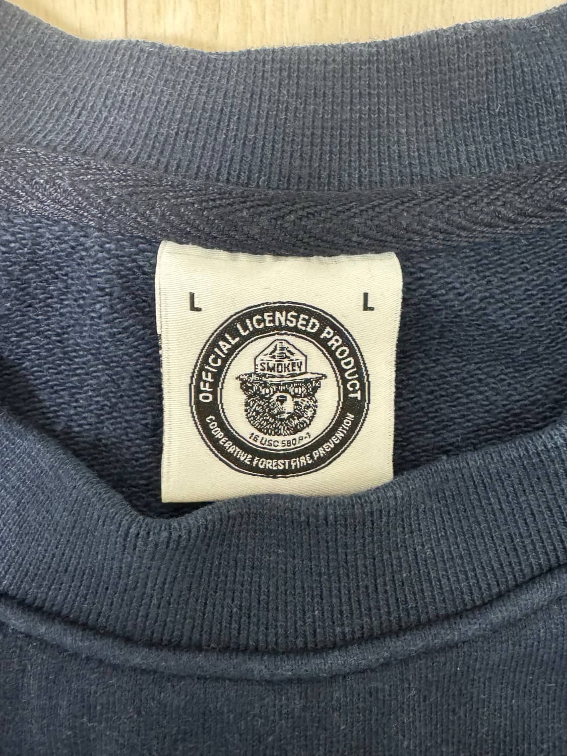 [에스피오나지] 스모키베어 Be Careful Sweat Navy L 상품이미지9