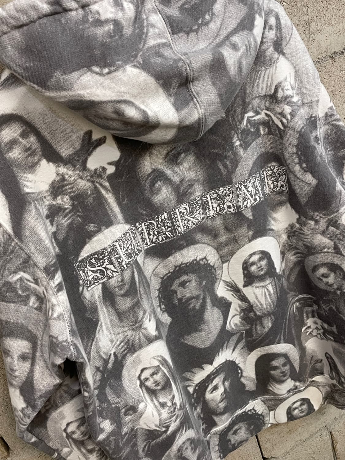 슈프림 지저스앤매리 후드 티셔츠  상품이미지6