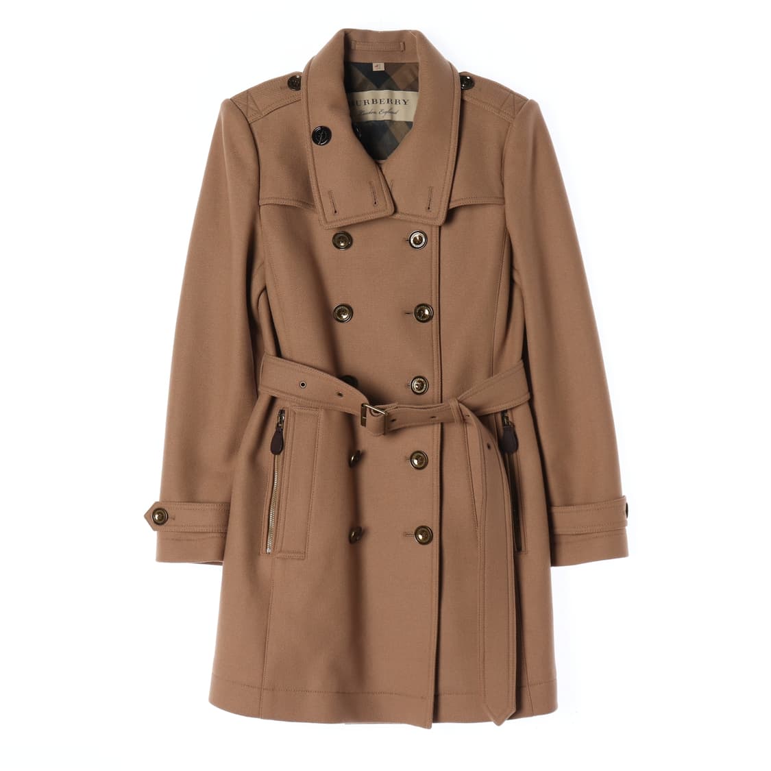 버버리 벨티드 더블 캐시미어 블렌드 울 코트 상품이미지1