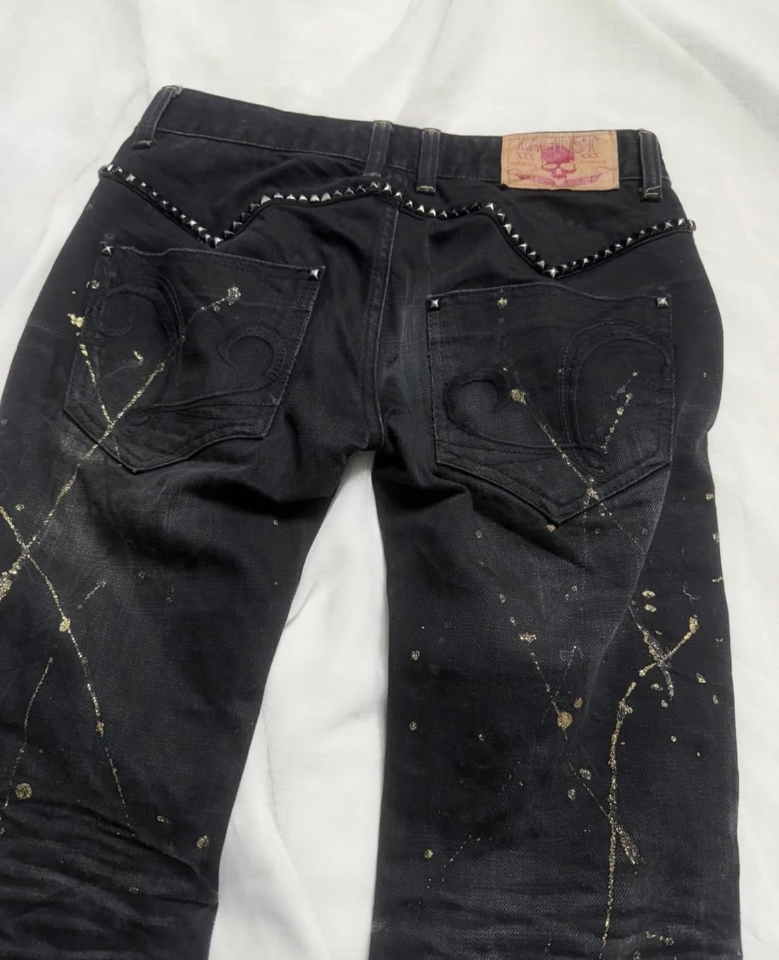 LAGUST V- kei Style Washing Denim Jeans 상품이미지5