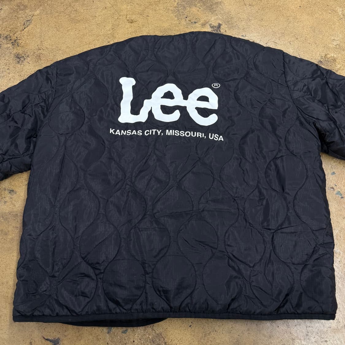 [정품/M] Lee 퀼팅 자켓 블랙 b19 상품이미지4