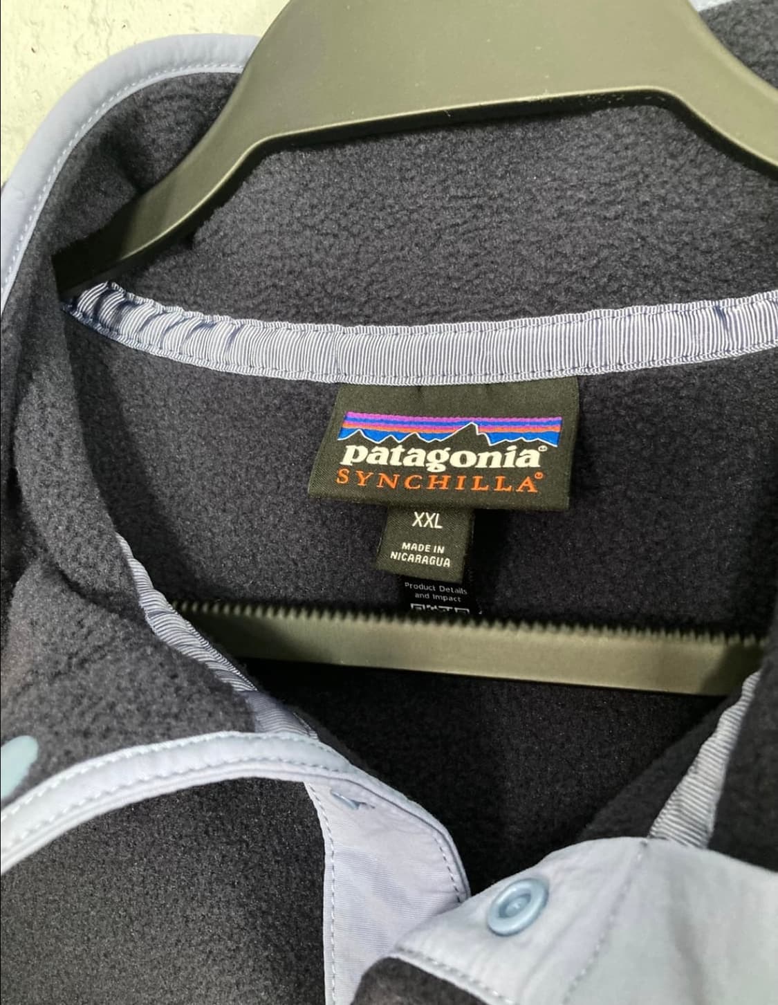 파타고니아 신칠라 네이비/스카이블루 (XXL) 새상품급 상품이미지3
