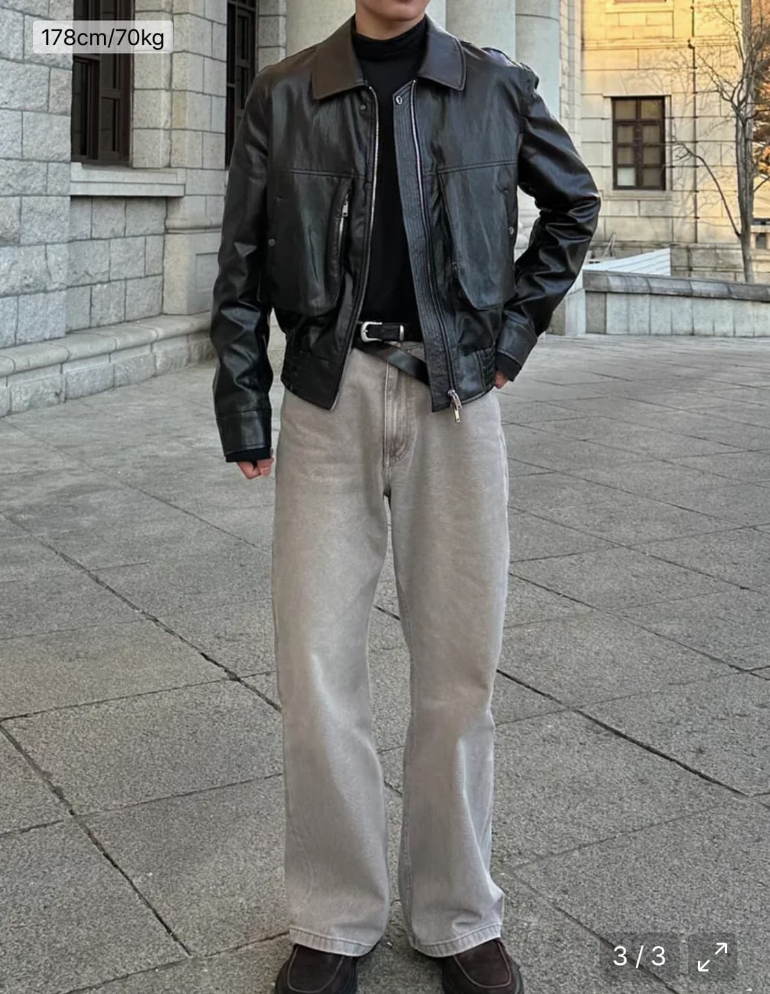 노이어 레더 그라데이션 필드 자켓 50 새상품 상품이미지4