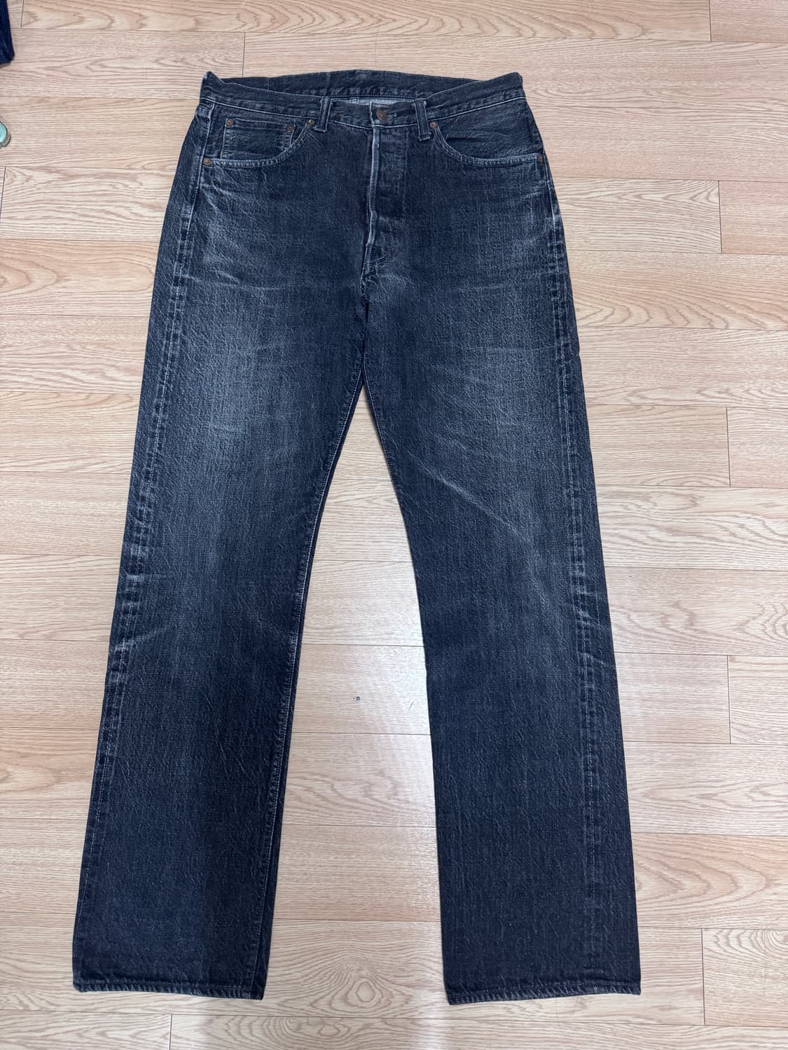 웨어하우스 1001xx 33x32 블랙 데님 흑청 상품이미지1