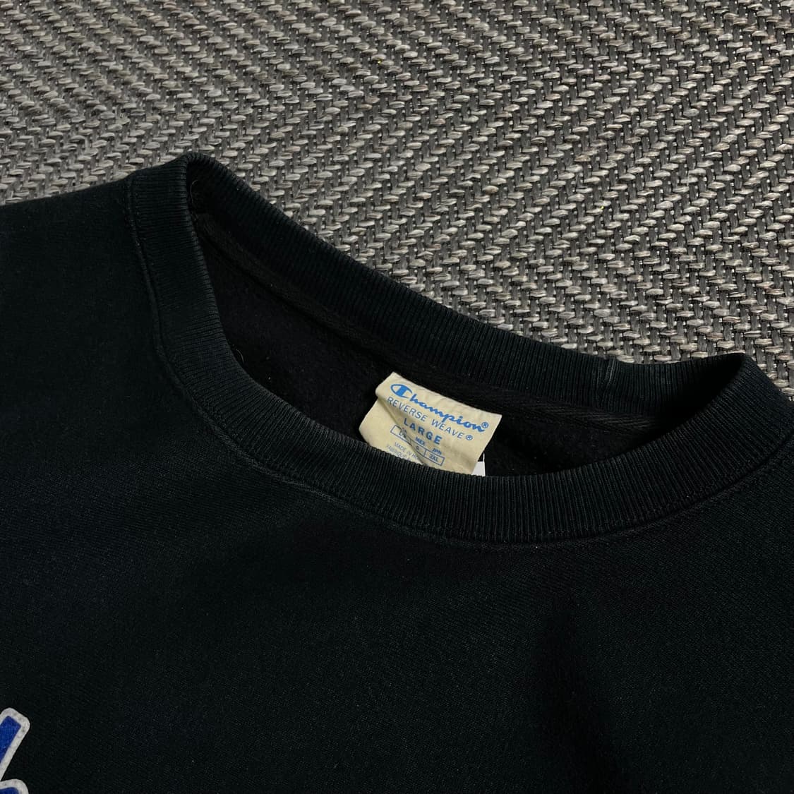 챔피온 리버스위브 빅로고 블랙 스웻 셔츠o 4572 상품이미지5