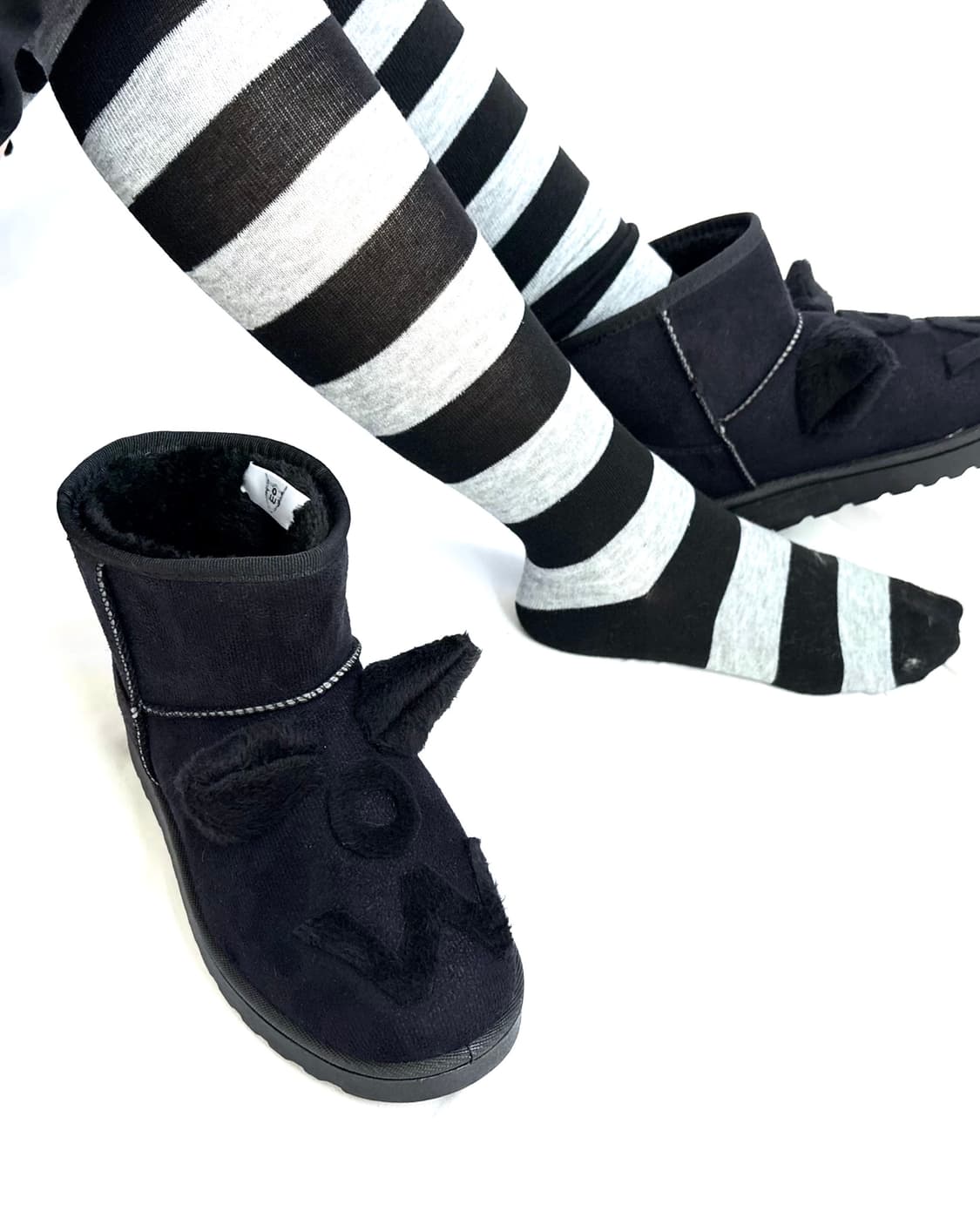 Custom🐾)Cat-Ear ow ugg boots(black) 상품이미지3