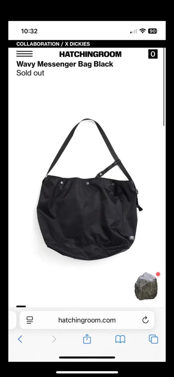 해칭룸 디키즈 Wavy Messenger Bag Black 상품이미지1