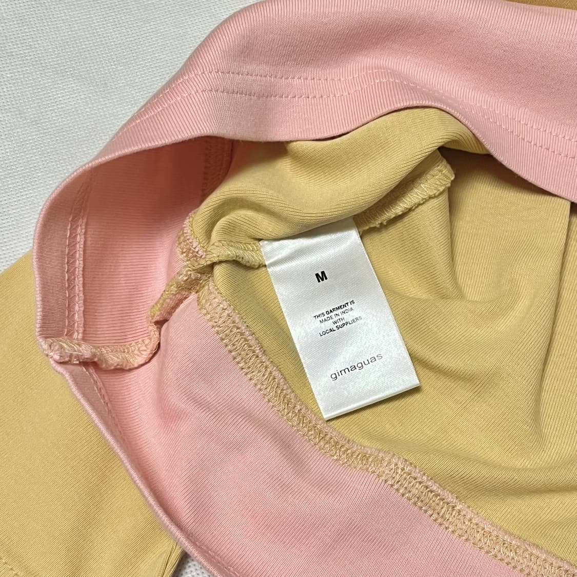 [M]기마구아스 Samm 레이어드 티셔츠/옐로우 상품이미지3