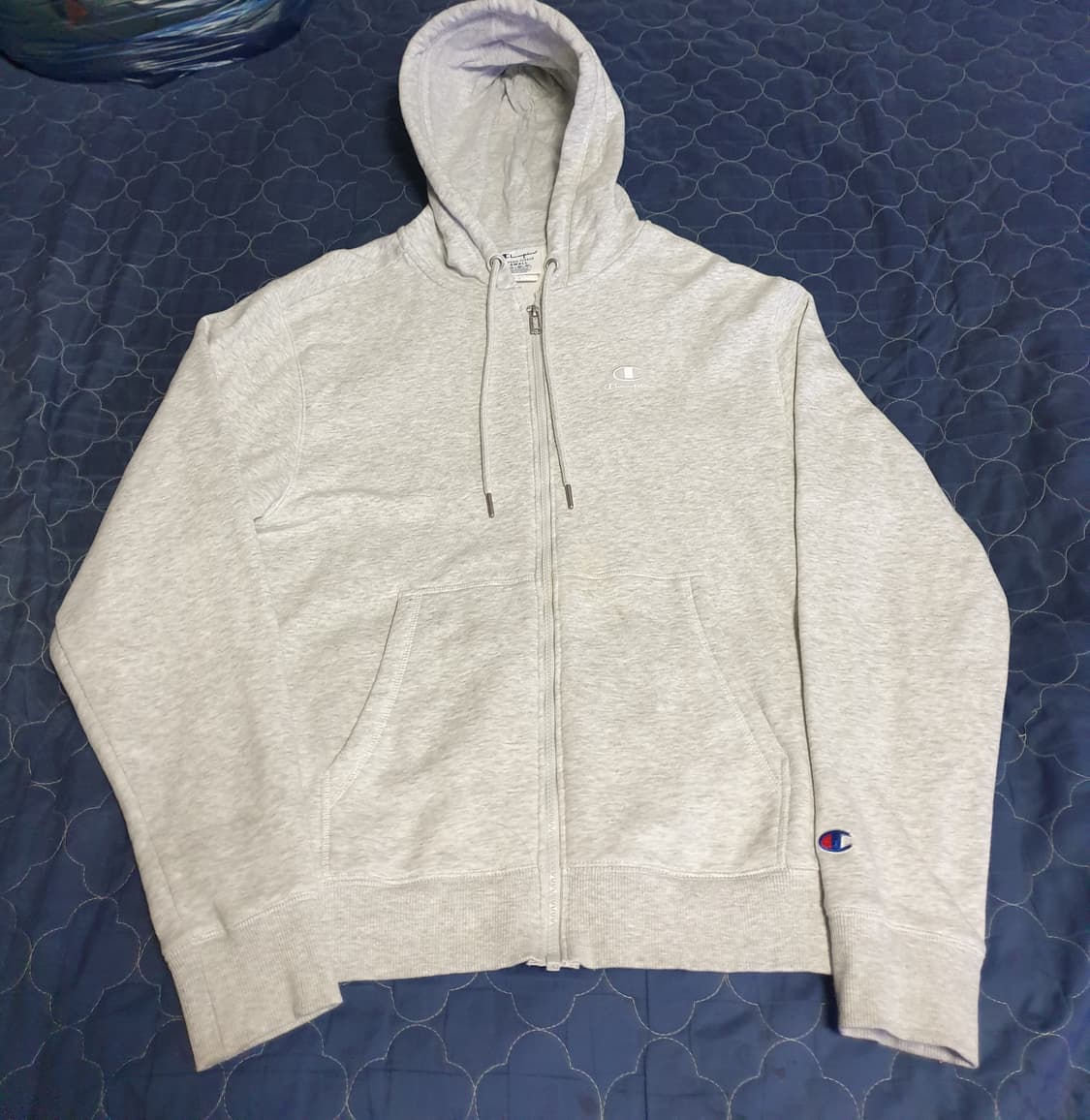 챔피온 C로고 기모 후드집업 그레이 (S) 상품이미지1