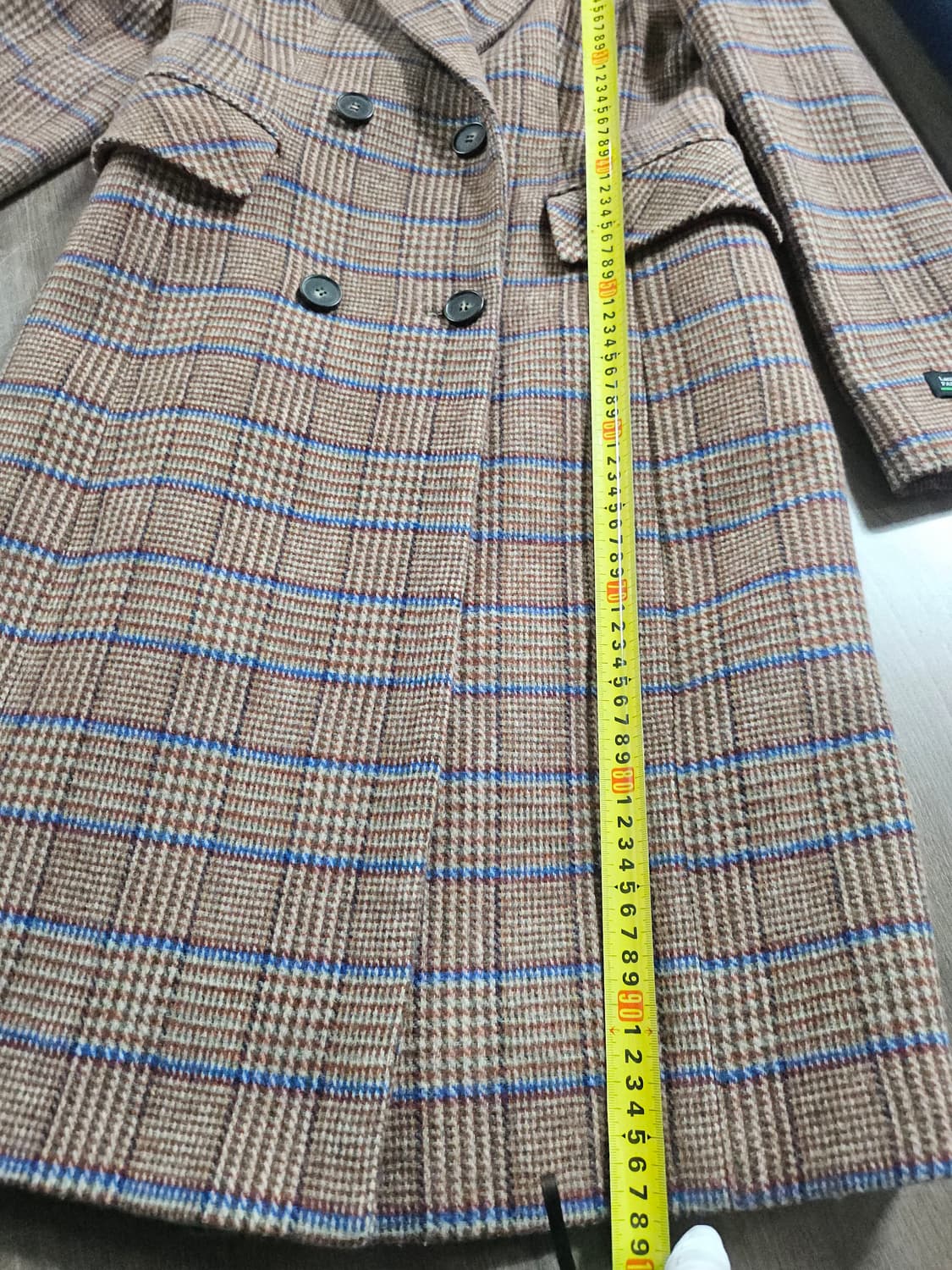 SOOS  체크 더블 롱 코트  55 상품이미지8