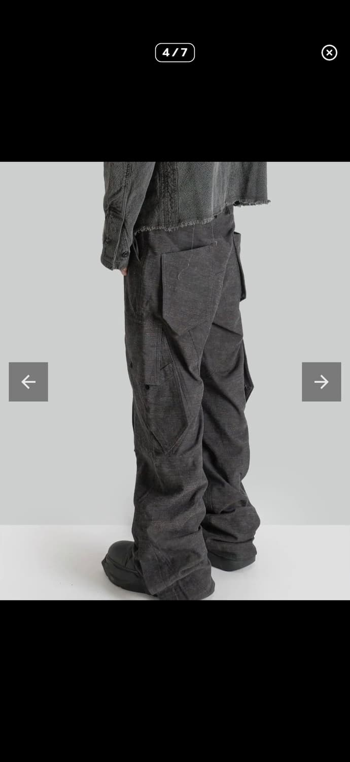 blackmerle 카고팬츠 slub grey  s사이즈 상품이미지3