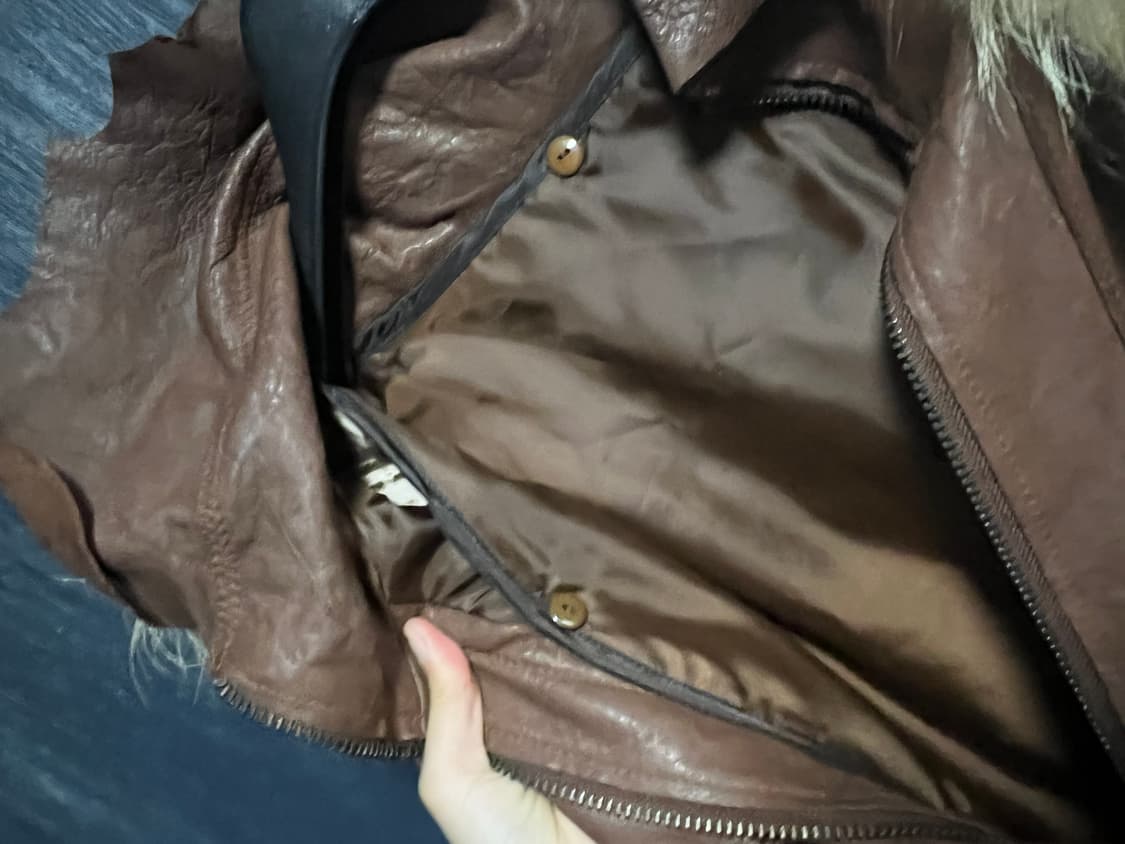 재패니즈 빈티지 퍼 디테일 가죽코트 상품이미지4