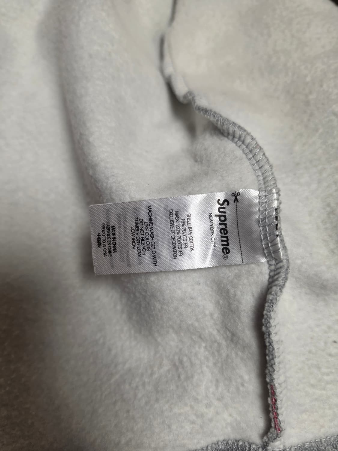 슈프림 페이스 마스크 후드집업 그레이 상품이미지6