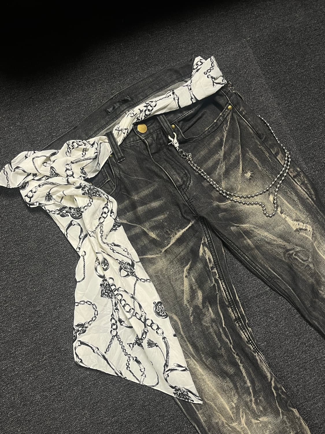 Punk Chain silk scarf  상품이미지1