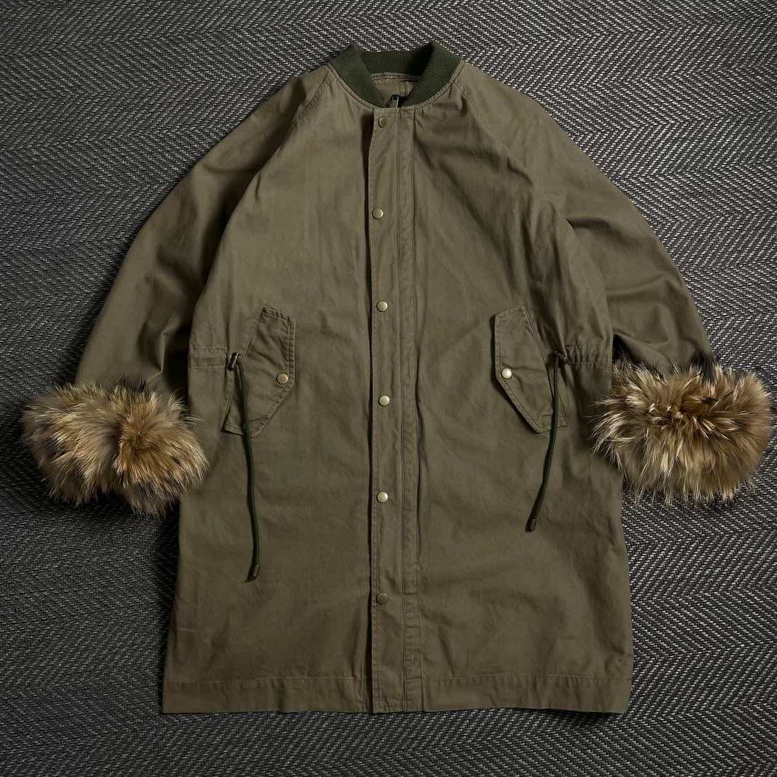 Parsons 내피 투인원 퍼 트리밍 사파리 야상 자켓 카키y 4969 상품이미지2