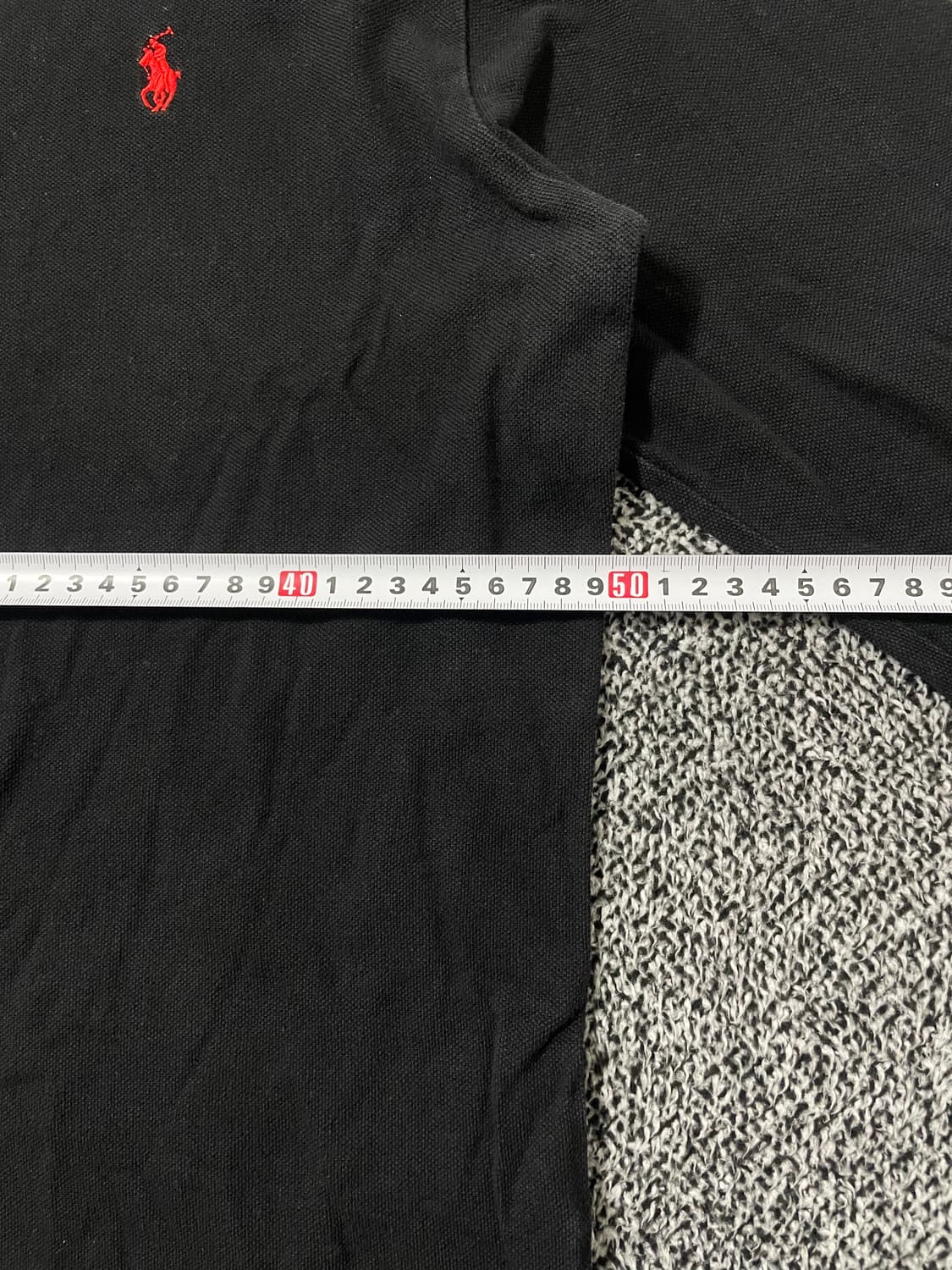 빈티지9. 폴로랄프로렌 셔츠 피케티 롱 슬리브 긴팔 티셔츠 블랙 레드자수 상품이미지5