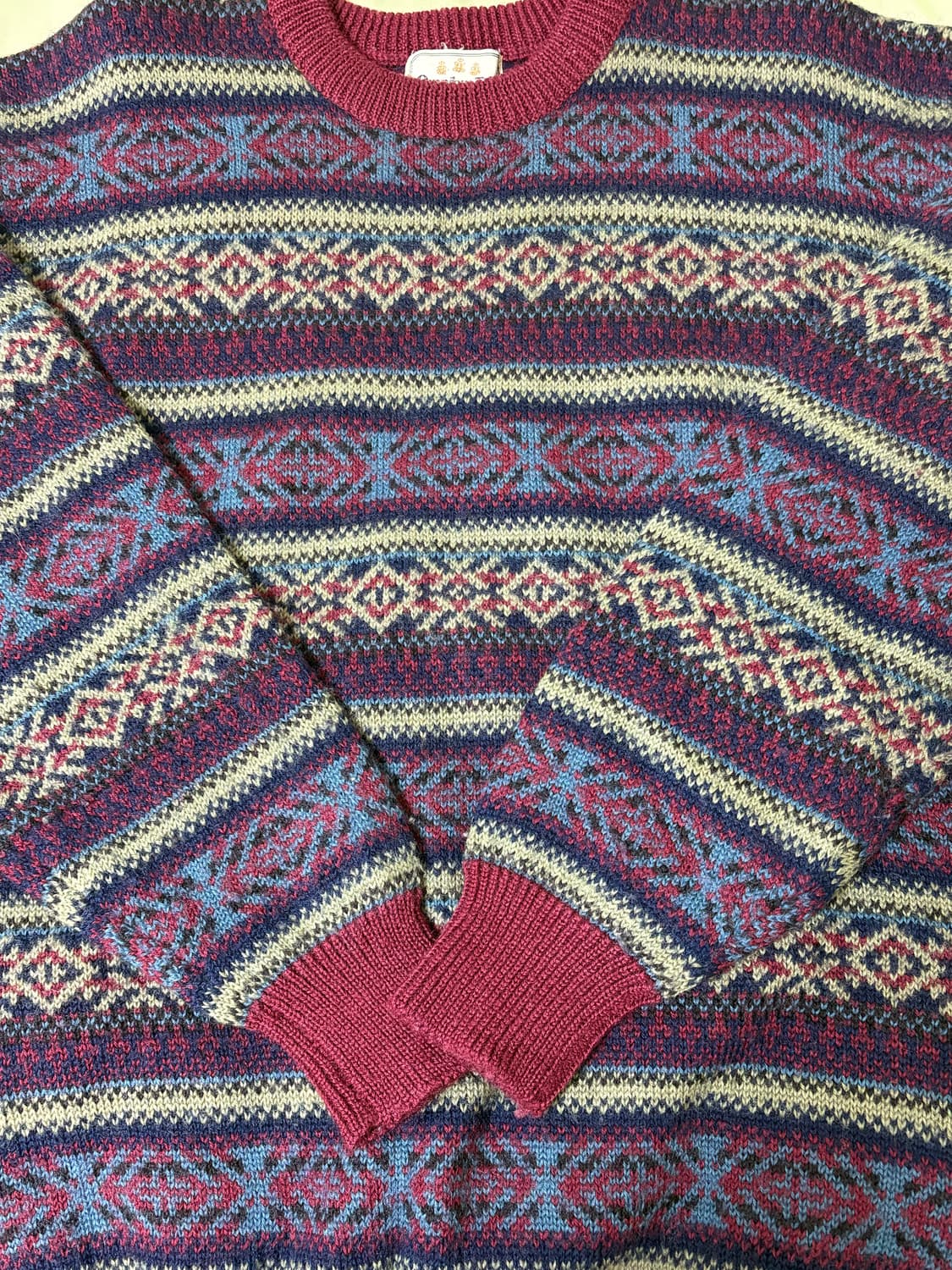 빈티지 버건디 니트 상품이미지2