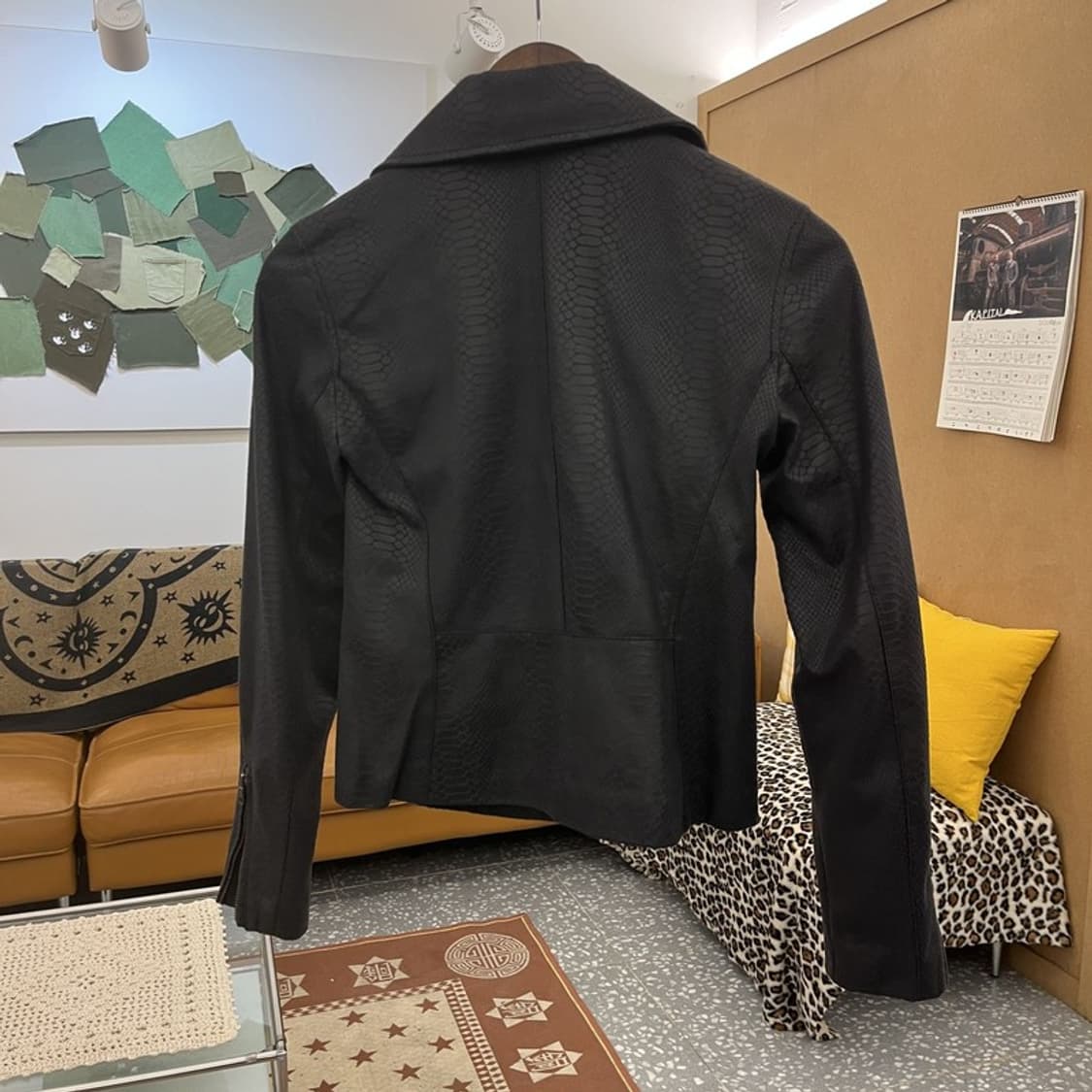 아르마니 익스체인지 스트릿 펑크 슬림 뱀피 라이더 자켓 XS C10059 상품이미지4