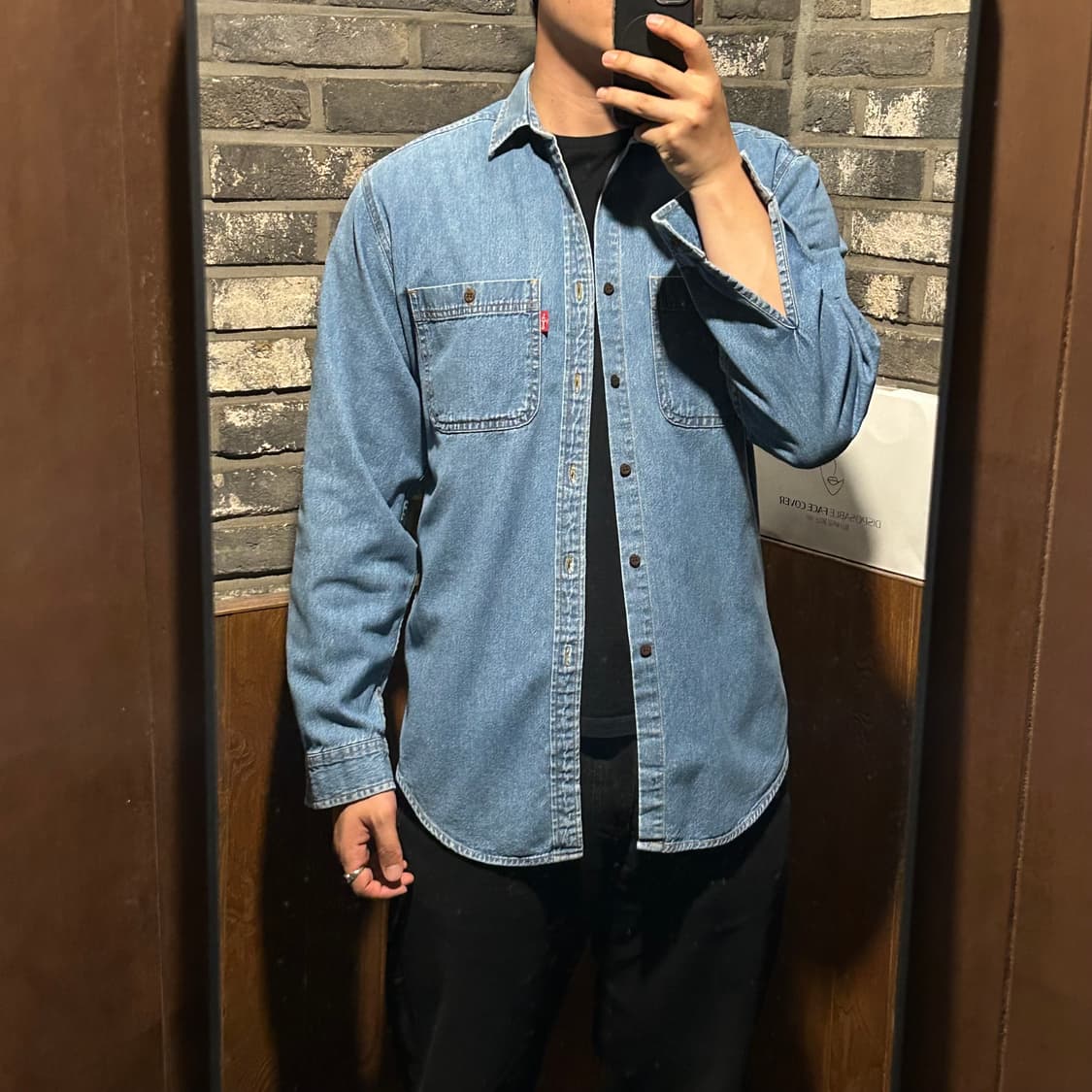 S) 리바이스 90s 투포켓 워크 데님 셔츠 자켓 상품이미지8