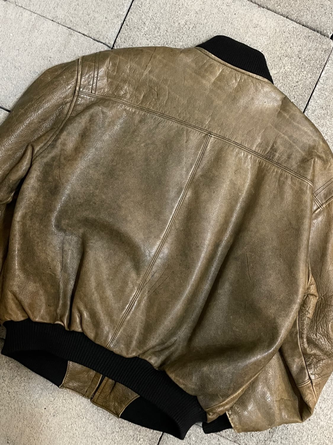 빈티지 Guys Club 레더 봄버 자켓  상품이미지6