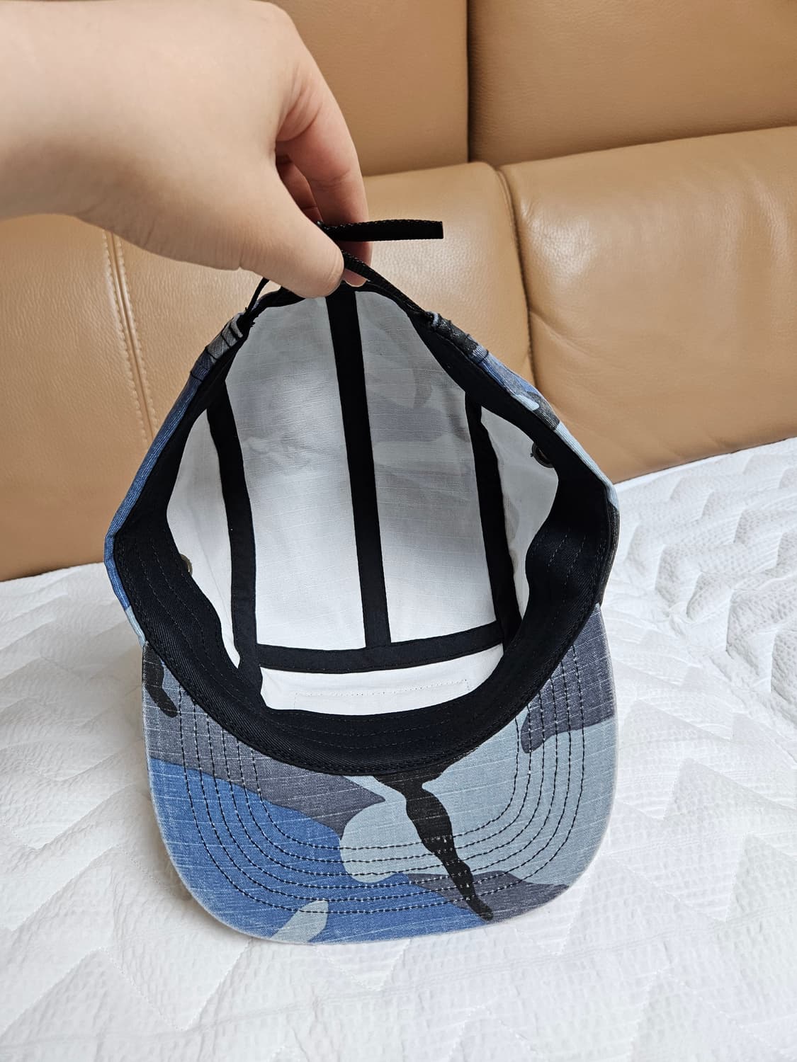 슈프림 밀리터리 캠프캡 모자 볼캡 블루 카모 25FW 상품이미지5