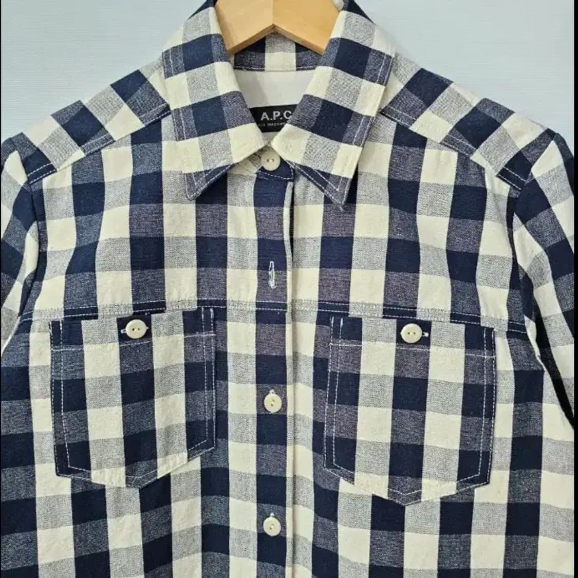 A.P.C. 아페쎄 깅엄 체크 lsla 셔츠 자켓 ~55 상품이미지2