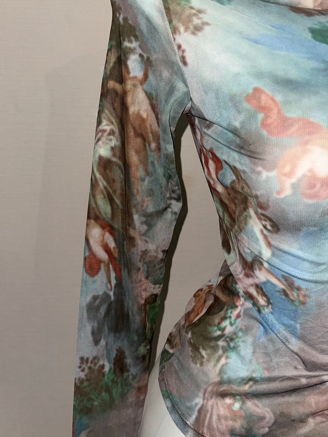 시스루 천사 빈티지 반폴라 슬림핏 롱슬리브 상품이미지3