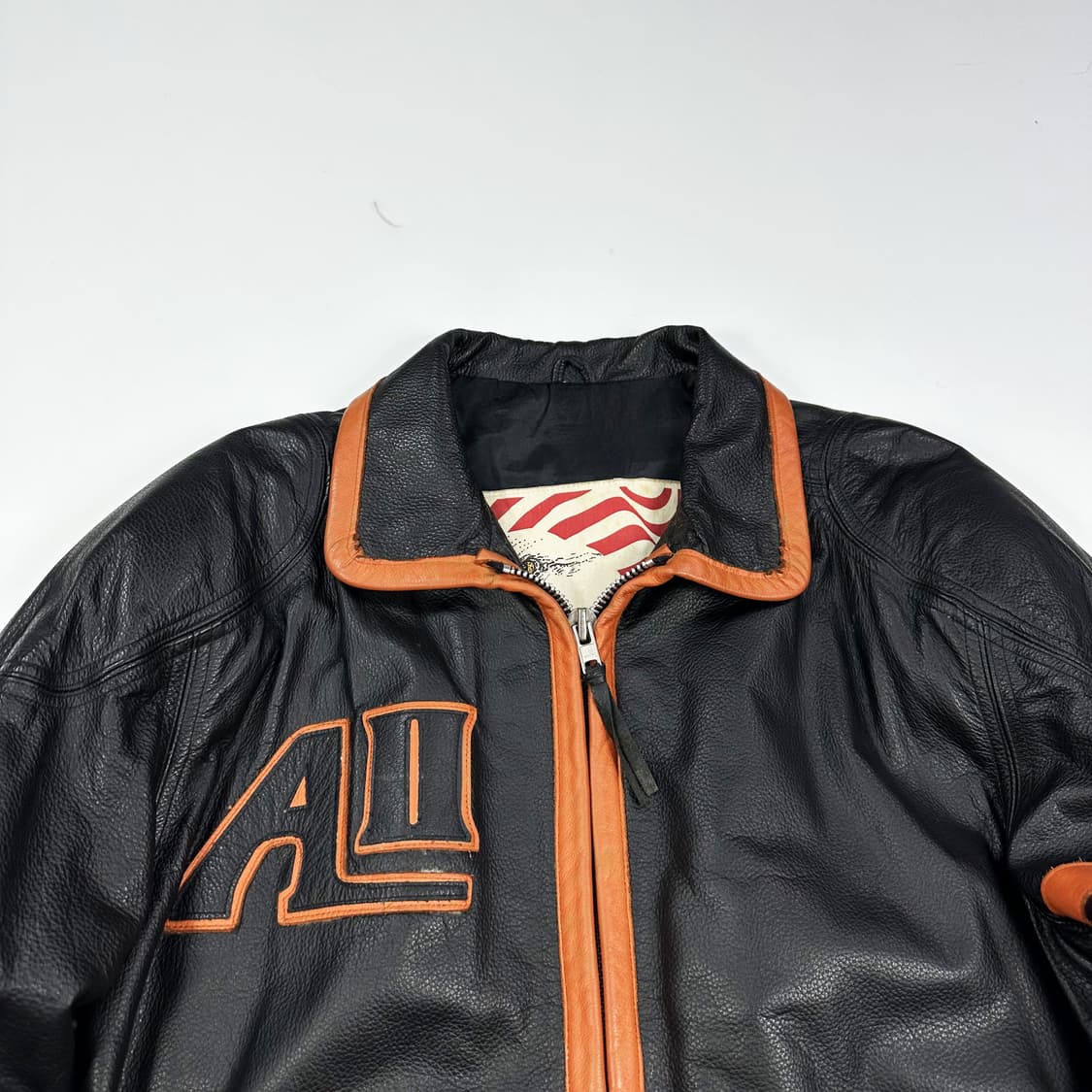 VTG 빈티지 아메리칸 소가죽 블랙 가죽자켓 (L) 상품이미지1