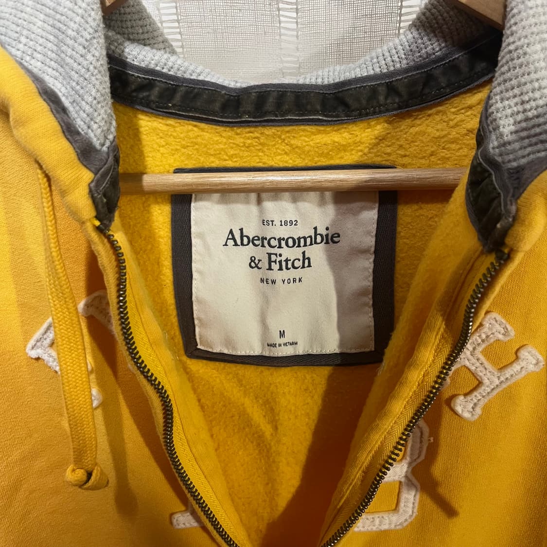 아베크롬비 클래식 후드집업 머스타드 상품이미지2