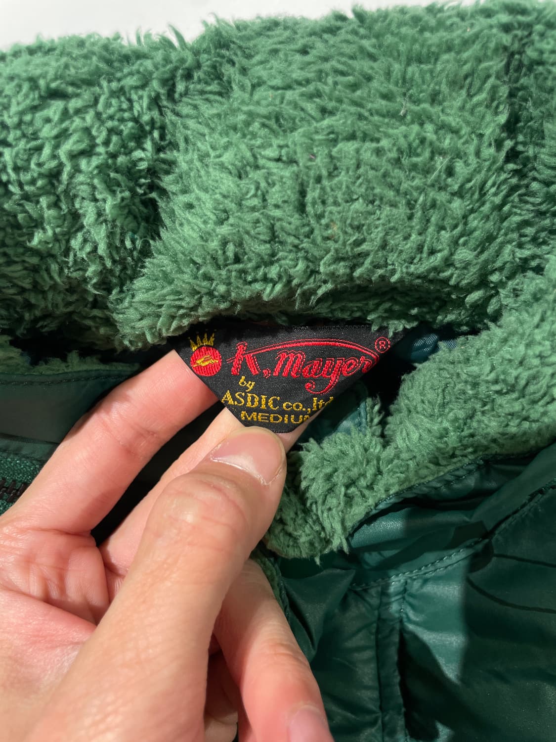 빈티지 그린 레이싱 패치 나일론 패디드 자켓 상품이미지7