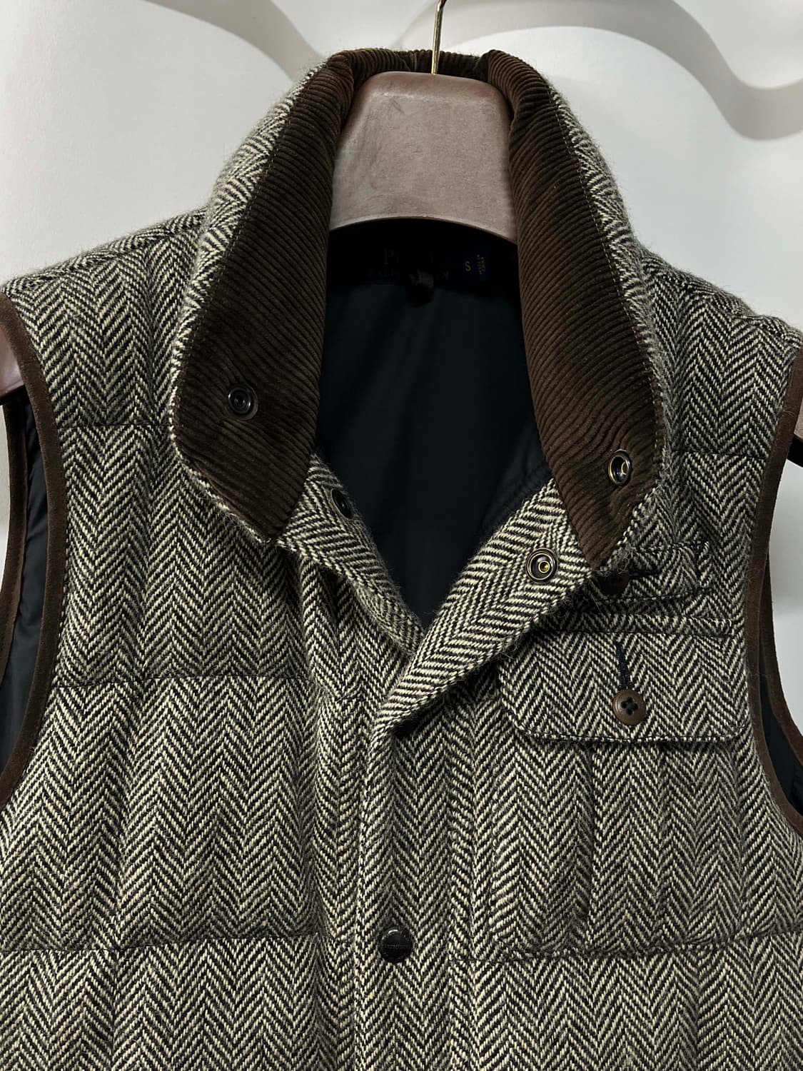 폴로 랄프로렌 알파카 울 헤링본 헌팅 다운 베스트 자켓 상품이미지4