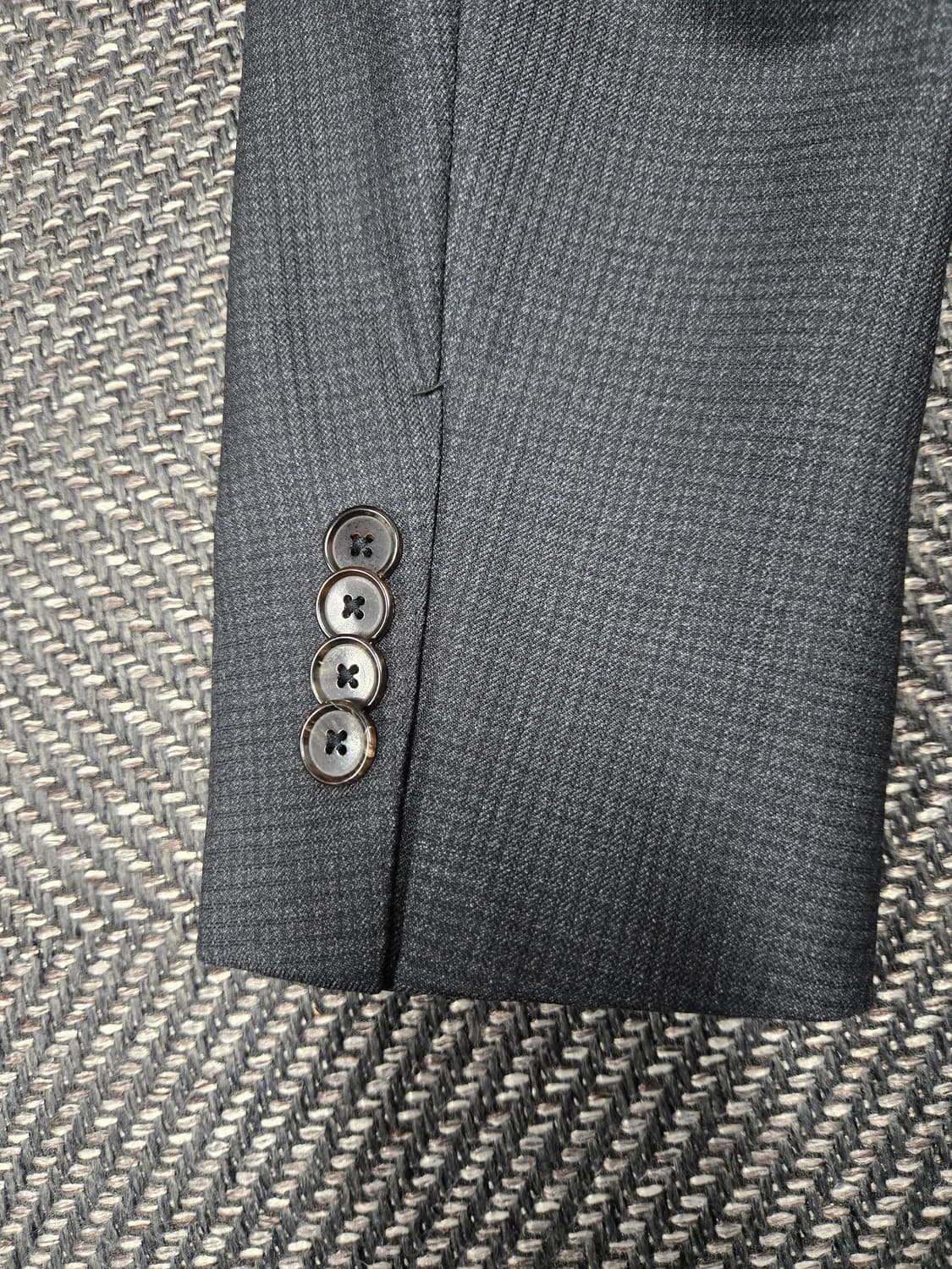 한섬 타임옴므 TIME 체크 정장 자켓 에르메네질 제냐 호주산 울100 상품이미지5