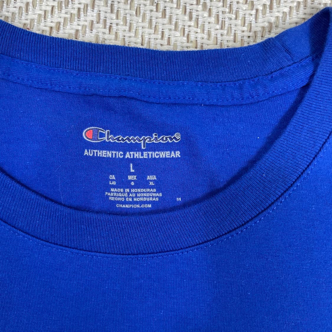 챔피온 정품 파란색 반팔티 L사이즈 상품이미지3