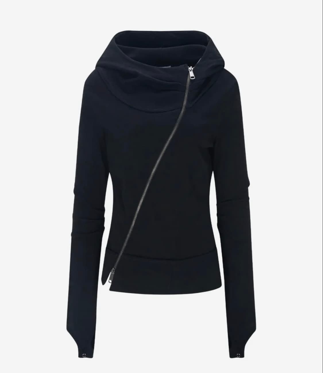 플리즈노팔로우 언발 하이넥 후드집업 상품이미지2