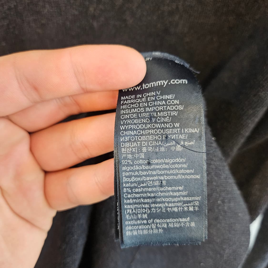 타미힐피거 V넥 캐시미어 니트 네이비 S 실측 100 상품이미지5