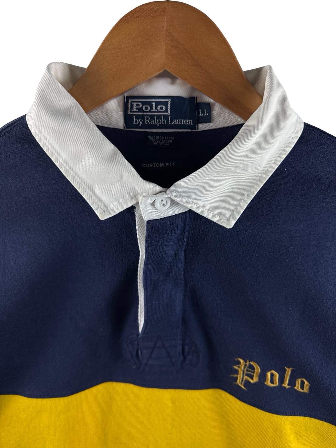 폴로랄프로렌 네이비 옐로우 럭비셔츠2830 상품이미지3