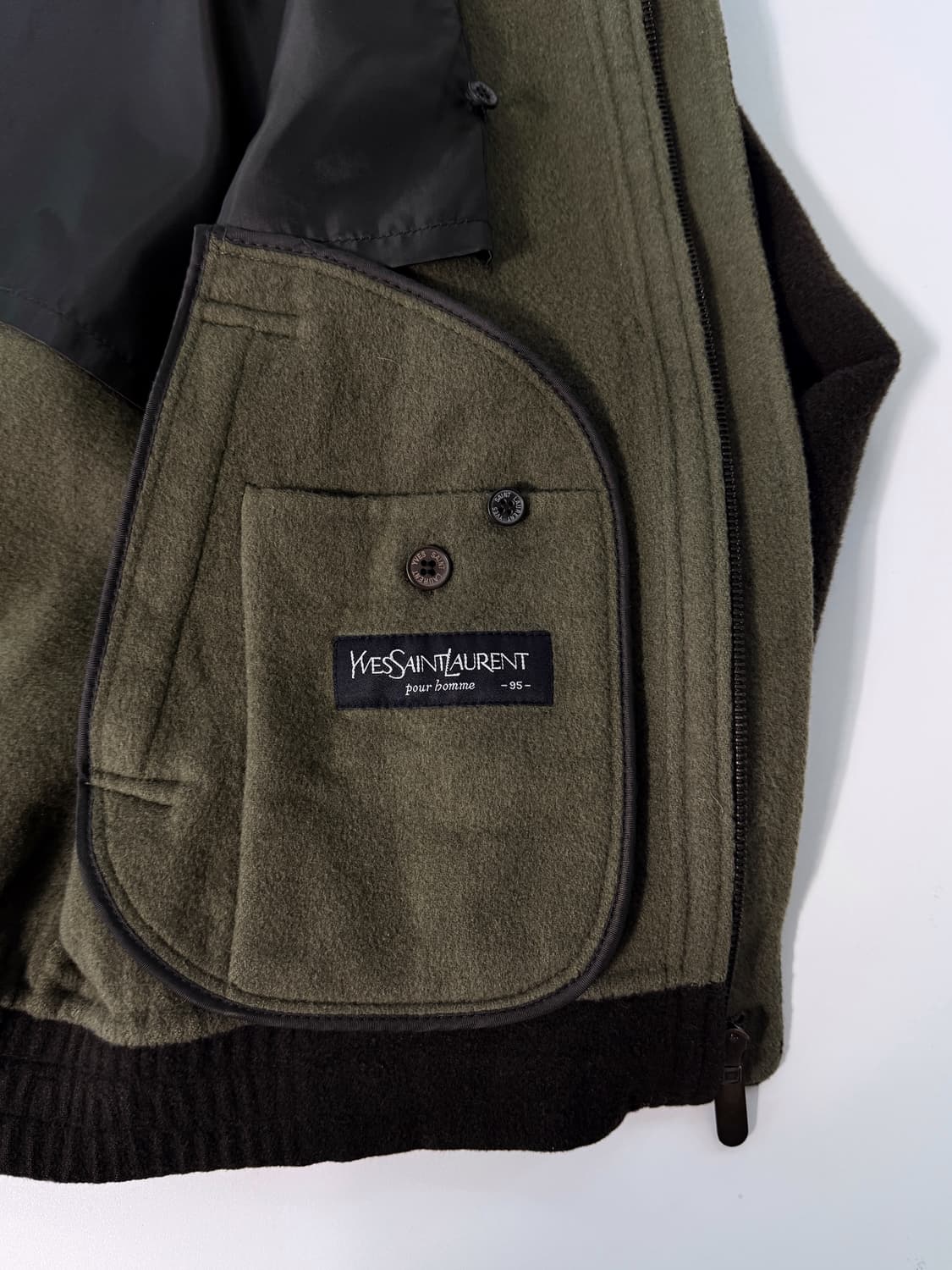 입생로랑 90‘s 키키브라운 울 블루종 자켓 상품이미지5