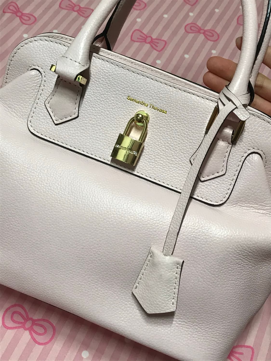 사만다타바사 딸기우유 베이비핑크 토트백 갸루가방 샤이루 상품이미지3