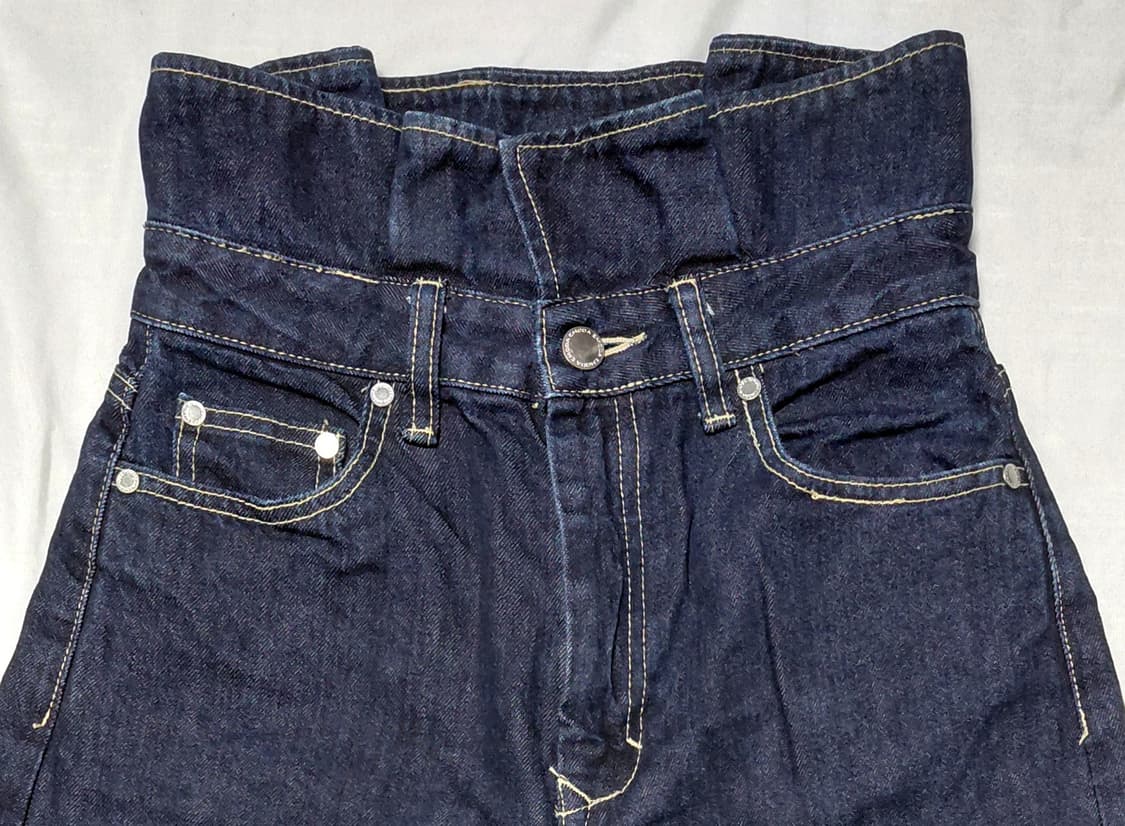 [EMODA] 에모다 하이웨이스트 폴드 오버 와이드 데님 (사이즈 1) 상품이미지3