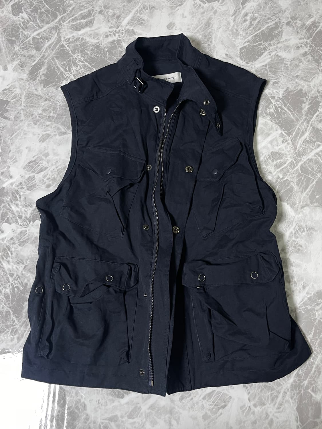 highneck zip up vest 상품이미지5
