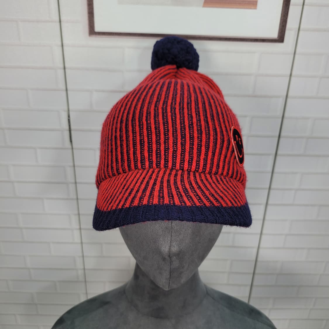 파리게이츠 겨울 골프 모자 폼폼 니트 모자 57사이즈 상품이미지3