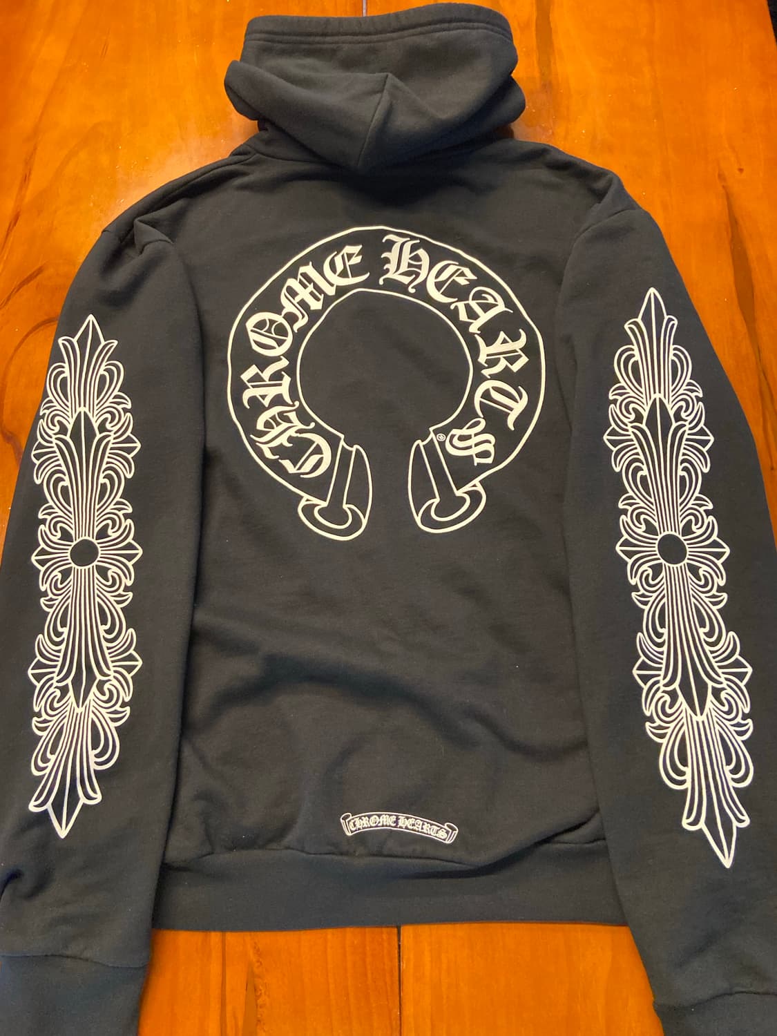 크롬하츠 홀스슈 플로랄 플리스 후드집업 사이즈 L 상품이미지2