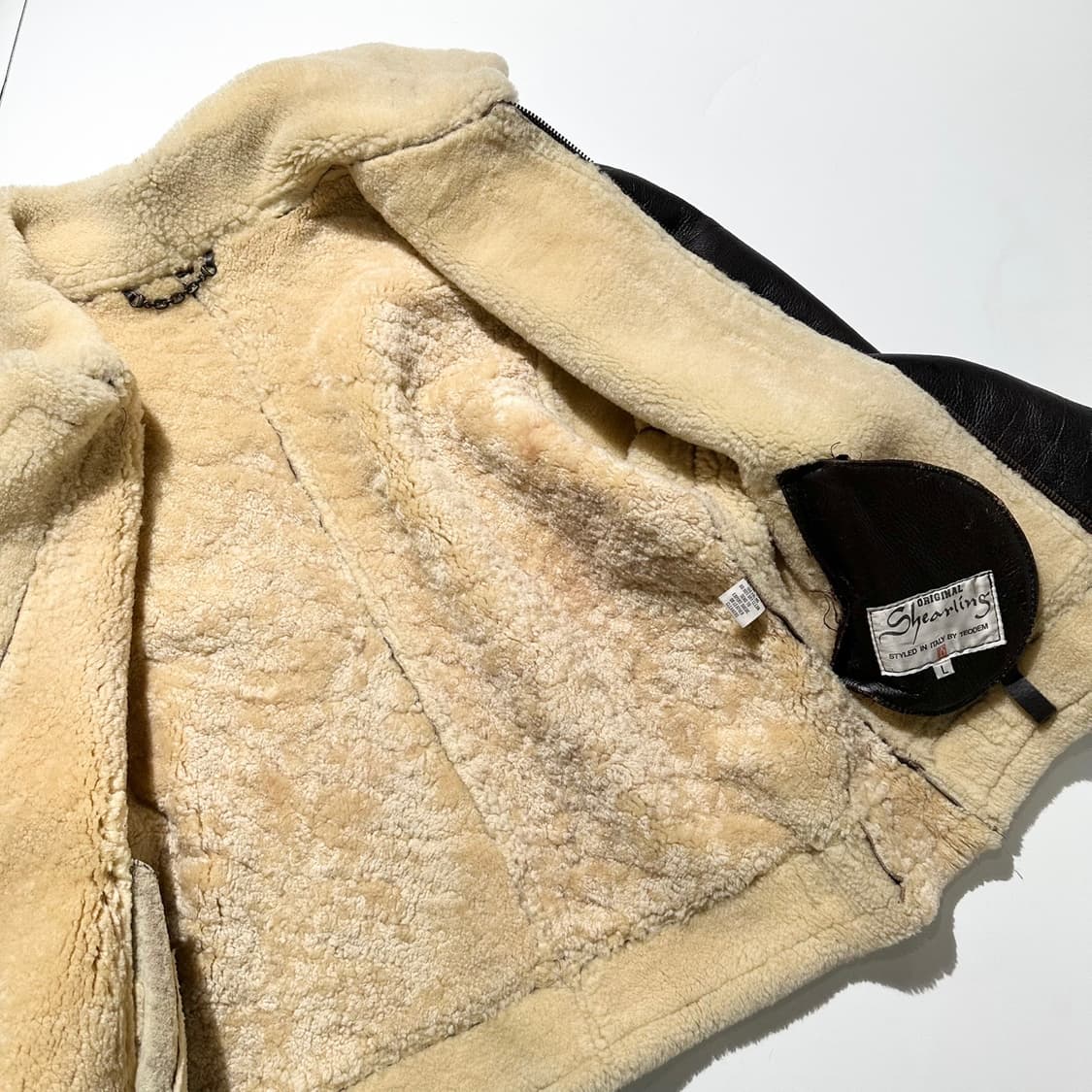 TEODEM B-3 램스킨 시어링 무스탕 봄버 자켓 상품이미지8