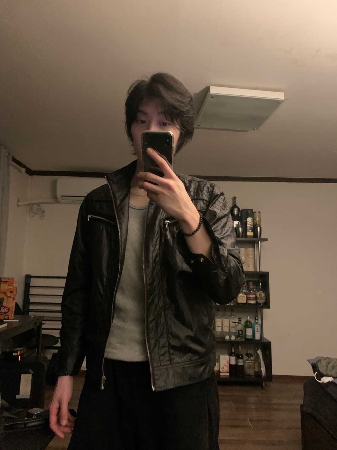 슬림 크롭 핏 레더 자켓 (섹시한 무드 끝판왕) 상품이미지3