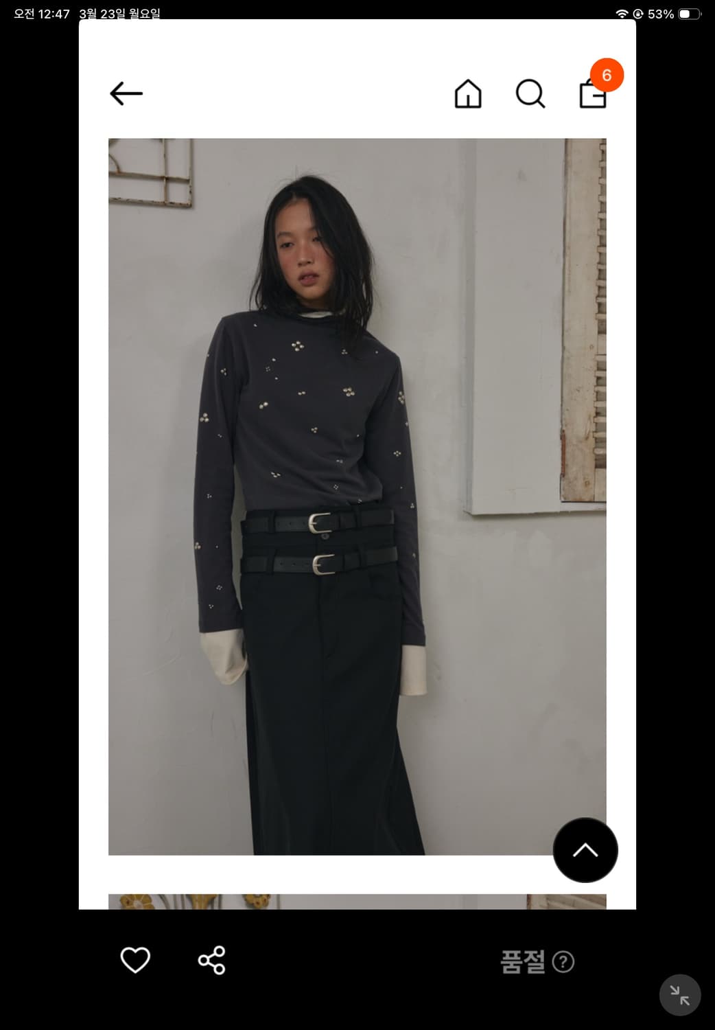 아우어솔티 레거시 하이넥티셔츠(새상품) 상품이미지1