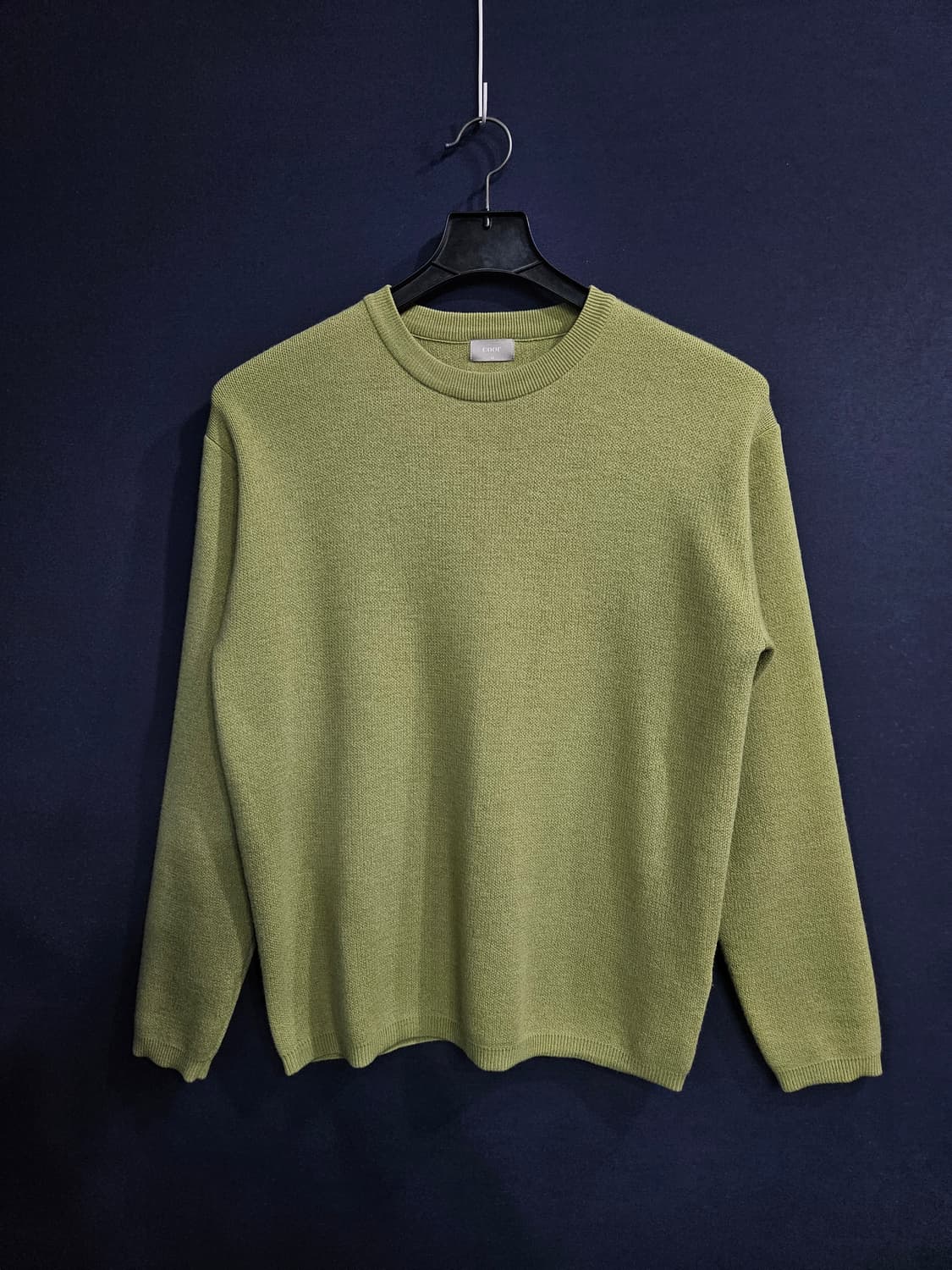 쿠어 라이트그린 남성 세미오버핏 95 니트 상품이미지1